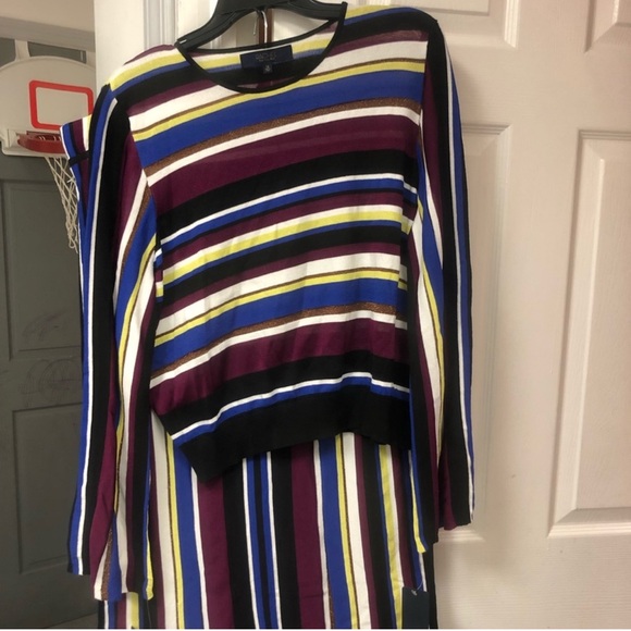 Rachel Roy Women's Colorblocked MIDI Skirt Multi Size XX-Large